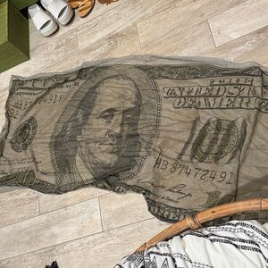 Dollar Bill Print Scarf